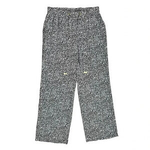 MICHAEL KORS Black & White Floral Crepe Pants sz S Wide Leg Elastic Waist‎ Ties